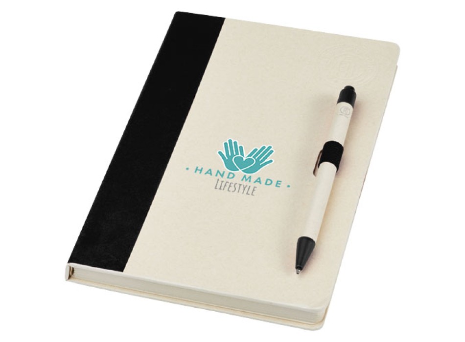 Set blocco note formato A5 e penna a sfera Dairy Dream realizzati con cartoni del latte riciclati