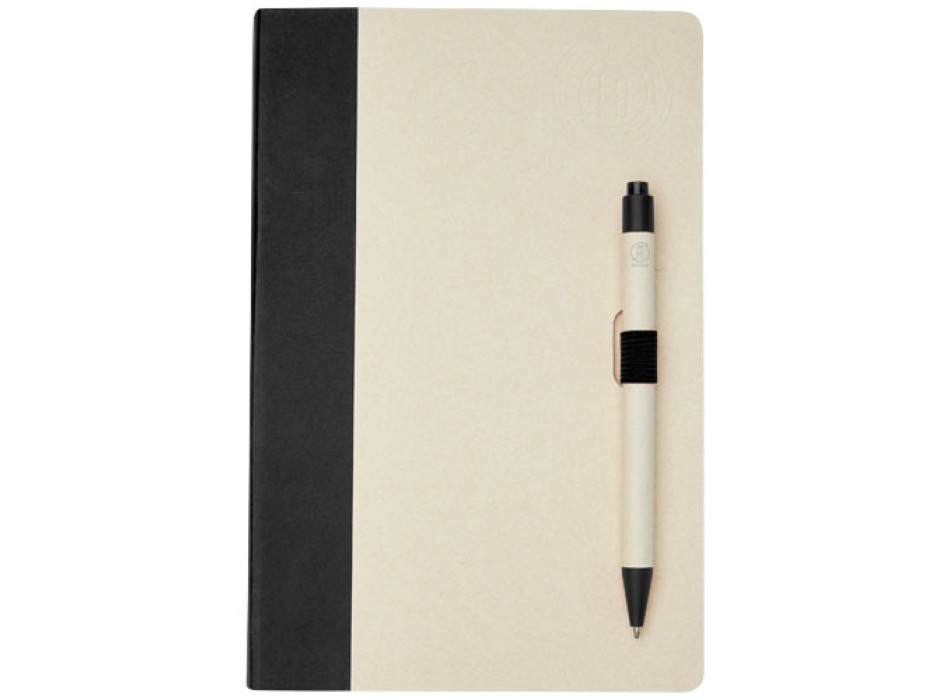 Set blocco note formato A5 e penna a sfera Dairy Dream realizzati con cartoni del latte riciclati