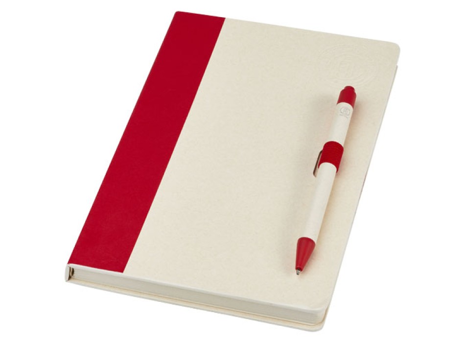 Set blocco note formato A5 e penna a sfera Dairy Dream realizzati con cartoni del latte riciclati