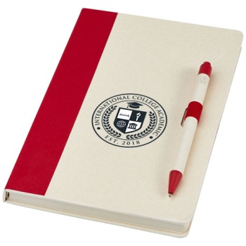 Set blocco note formato A5 e penna a sfera Dairy Dream realizzati con cartoni del latte riciclati