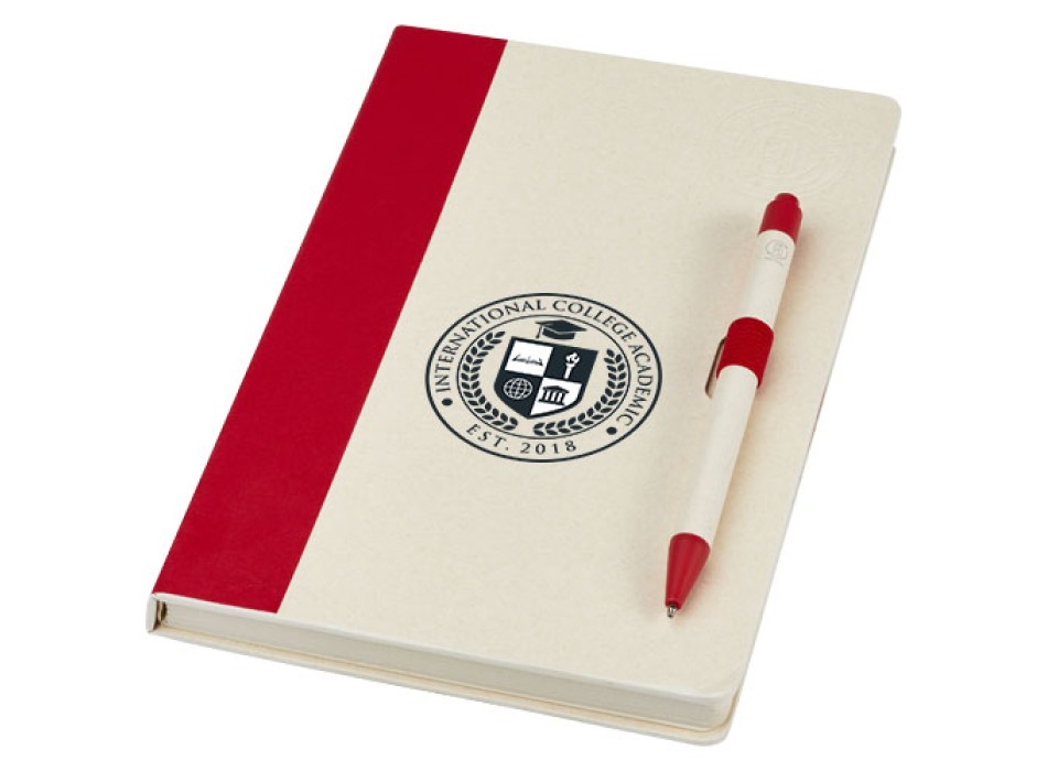 Set blocco note formato A5 e penna a sfera Dairy Dream realizzati con cartoni del latte riciclati