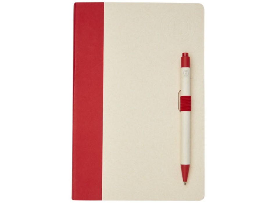 Set blocco note formato A5 e penna a sfera Dairy Dream realizzati con cartoni del latte riciclati