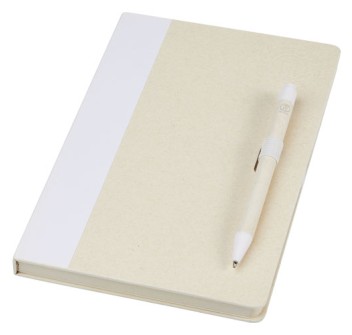 Set blocco note formato A5 e penna a sfera Dairy Dream realizzati con cartoni del latte riciclati