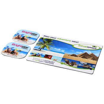Set Brite-Mat® 3 con tappetino per mouse e sottobicchieri