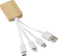 Set cavo per la ricarica 3 in 1 in bamboo
