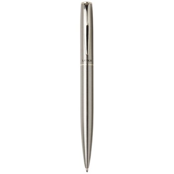 Set con penna a sfera e penna roller in acciaio inossidabile riciclato Didimis (inchiostro nero)