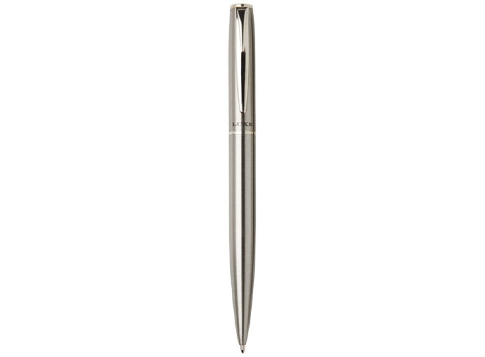 Set con penna a sfera e penna roller in acciaio inossidabile riciclato Didimis (inchiostro nero)
