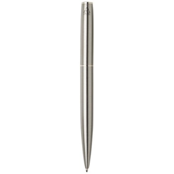 Set con penna a sfera e penna roller in acciaio inossidabile riciclato Didimis (inchiostro nero)