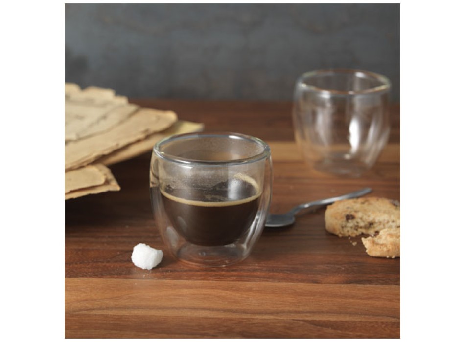 Set da 2 tazze in vetro per espresso Boda