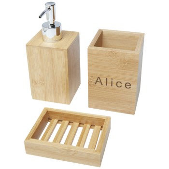 Set da bagno Hedon da 3 pezzi in bambù