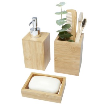 Set da bagno Hedon da 3 pezzi in bambù