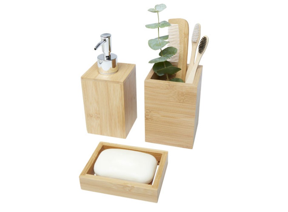 Set da bagno Hedon da 3 pezzi in bambù
