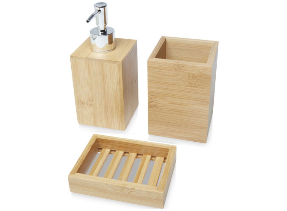 Set da bagno Hedon da 3 pezzi in bambù