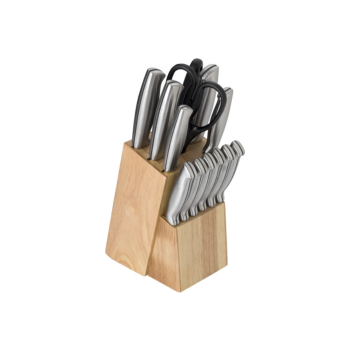 Set da cucina 14 elementi, in acciaio inox