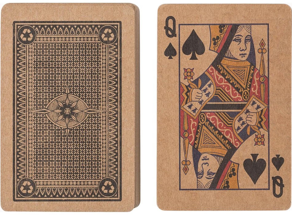 Set di 2 mazzi di carte da gioco in carta riciclata Arwen