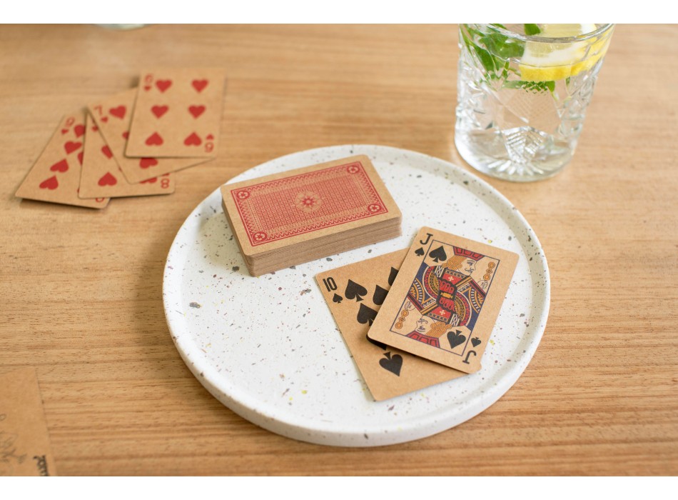 Set di 2 mazzi di carte da gioco in carta riciclata Arwen