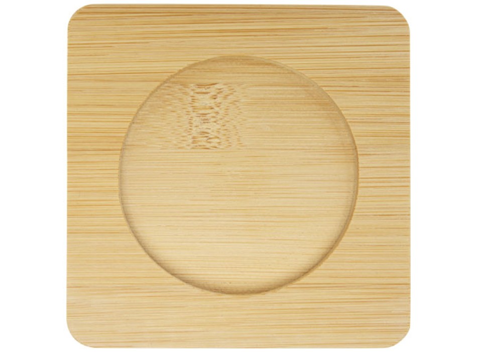 Set di 2 tazze in vetro a doppia parete da 250 ml con sottobicchiere in bambù Manti 