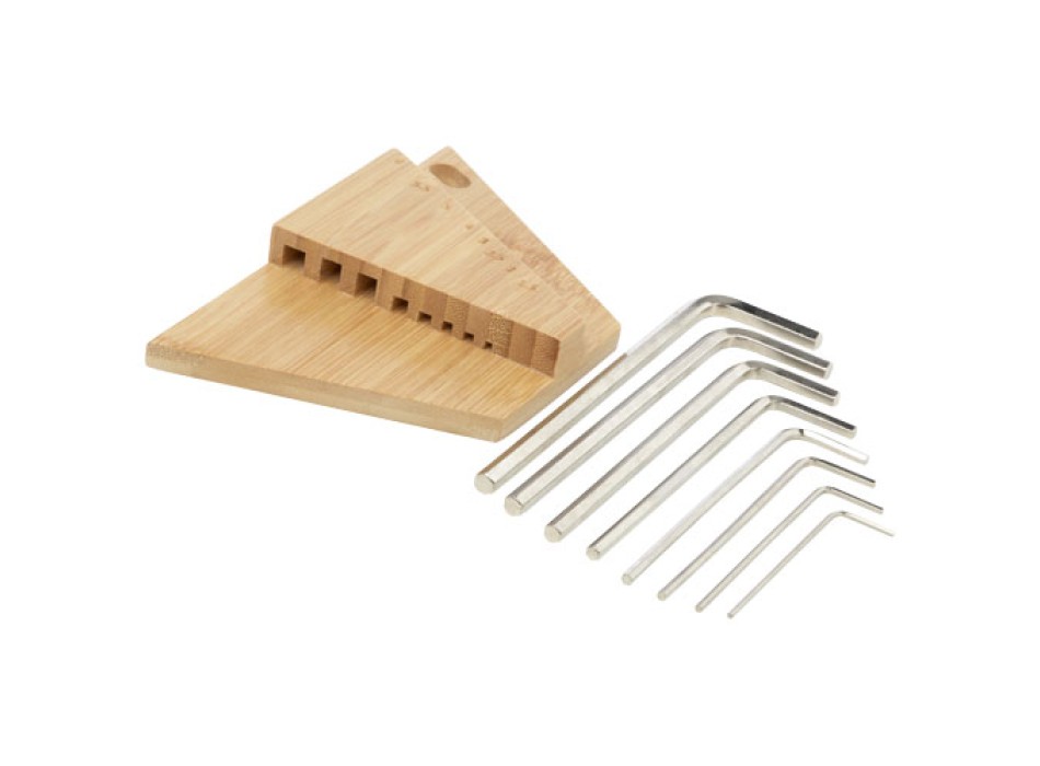 Set di attrezzi con chiave esagonale in bambù Allen