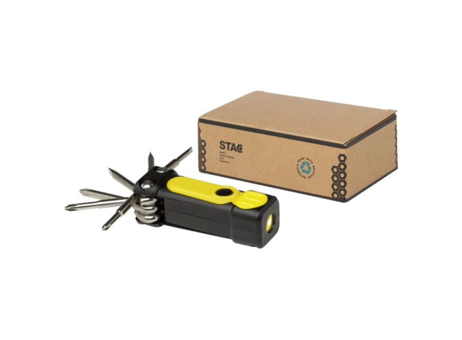 Set di cacciaviti 8 in 1 con torcia in plastica riciclata RCS Octo