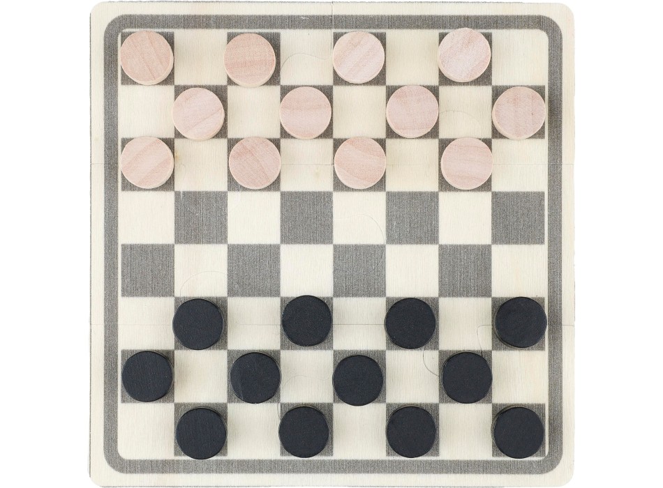 Set Gioco scacchi e dama in legno in legno Hank