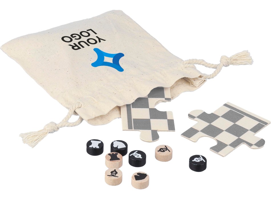 Set Gioco scacchi e dama in legno in legno Hank