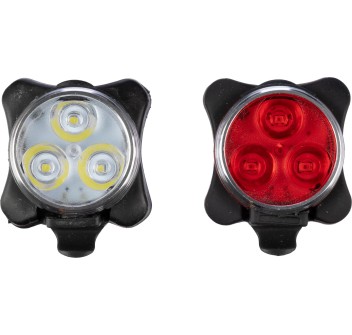 Set luci di sicurezza per bicicletta ricaricabili in ABS e silicone Elisabeth