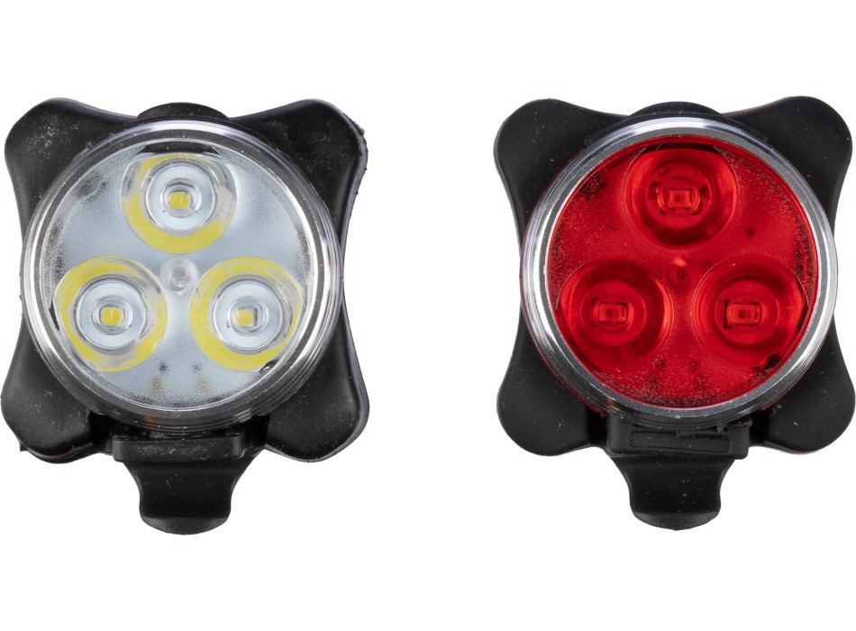 Set luci di sicurezza per bicicletta ricaricabili in ABS e silicone Elisabeth