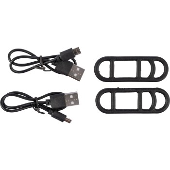 Set luci di sicurezza per bicicletta ricaricabili in ABS e silicone Elisabeth