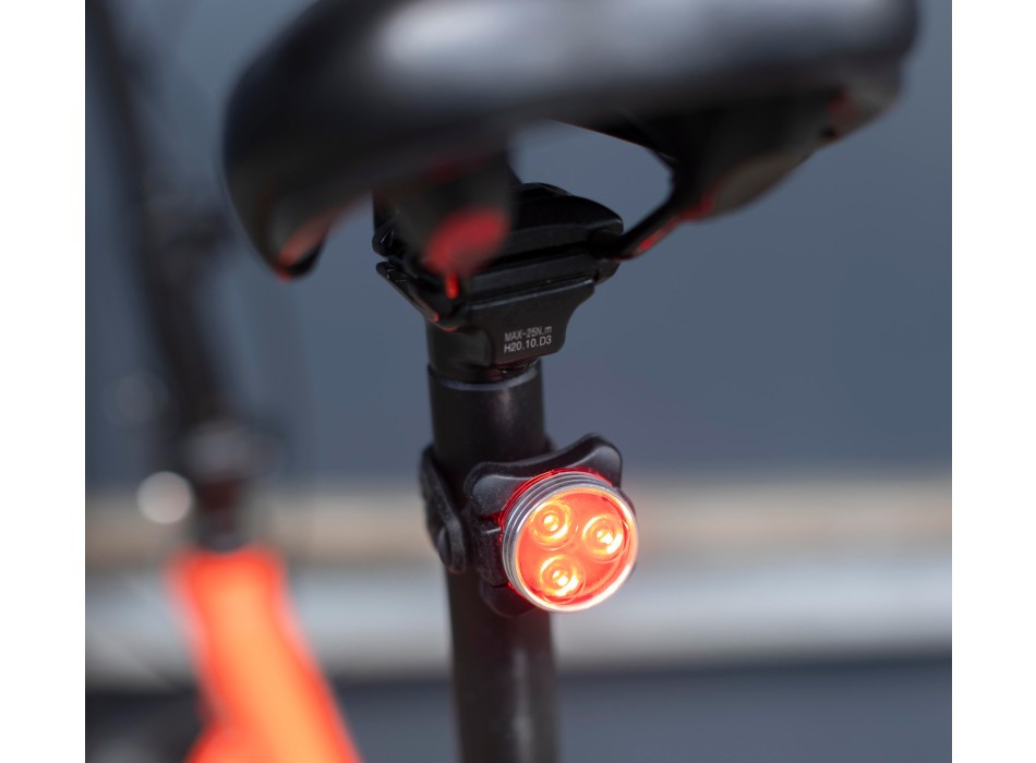 Set luci di sicurezza per bicicletta ricaricabili in ABS e silicone Elisabeth