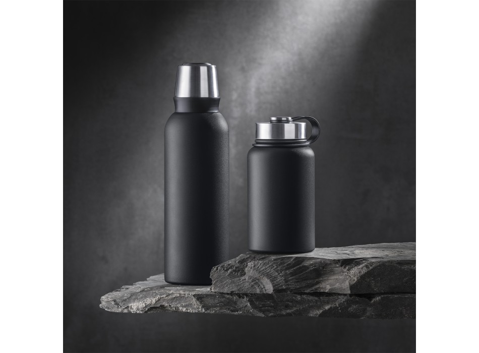 SET NORDIC: VACUUM FOOD THERMOS, 600 ml. & STEEL VACUUM THERMOS, 1000ml