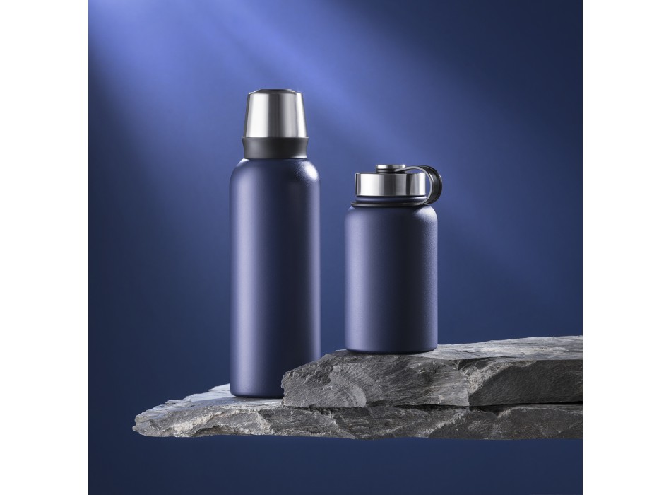 SET NORDIC: VACUUM FOOD THERMOS, 600 ml. & STEEL VACUUM THERMOS, 1000ml