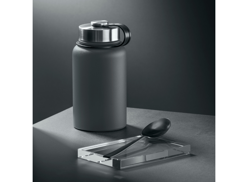 SET NORDIC: VACUUM FOOD THERMOS, 600 ml. & STEEL VACUUM THERMOS, 1000ml