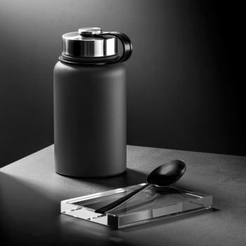 SET NORDIC: VACUUM FOOD THERMOS, 600 ml. & STEEL VACUUM THERMOS, 1000ml