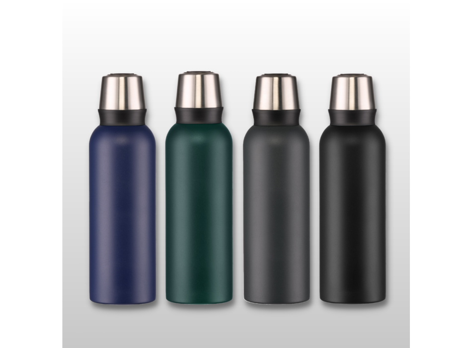 SET NORDIC: VACUUM FOOD THERMOS, 600 ml. & STEEL VACUUM THERMOS, 1000ml