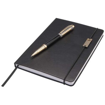 Set penne roller e blocco note in formato A5 Legato (inchiostro blu)