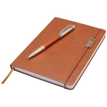 Set penne roller e blocco note in formato A5 Legato (inchiostro blu)