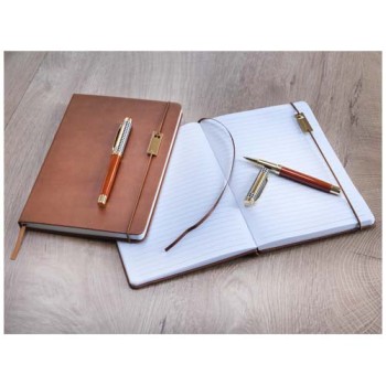 Set penne roller e blocco note in formato A5 Legato (inchiostro blu)