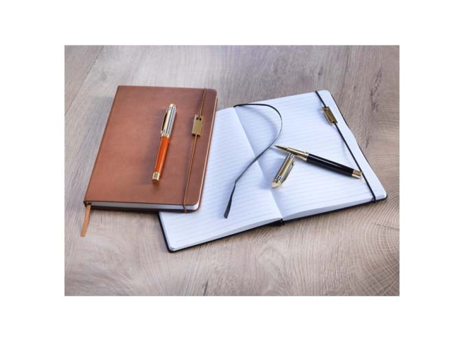 Set penne roller e blocco note in formato A5 Legato (inchiostro blu)