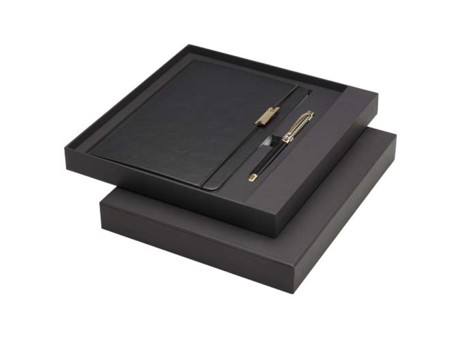 Set penne roller e blocco note in formato A5 Legato (inchiostro blu)
