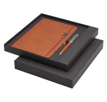 Set penne roller e blocco note in formato A5 Legato (inchiostro blu)
