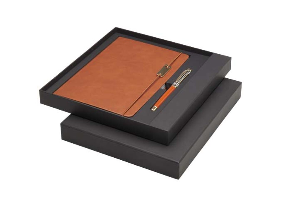 Set penne roller e blocco note in formato A5 Legato (inchiostro blu)