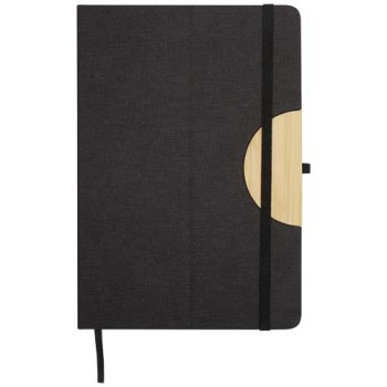 Set regalo con blocco note formato A5 con copertina rigida e penna a sfera Carmen (inchiostro nero)