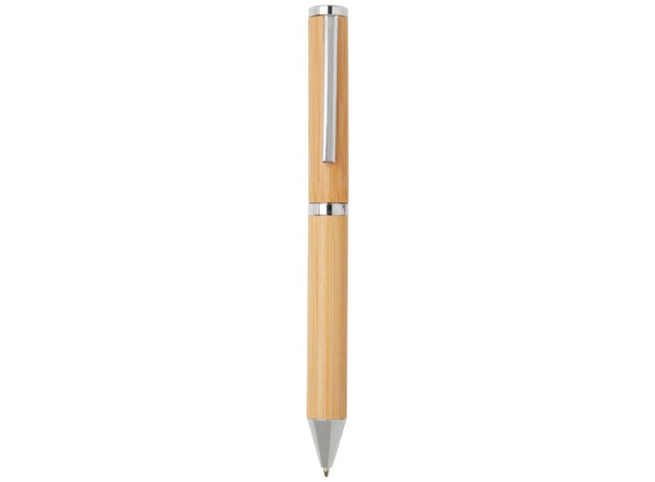 Set regalo con penna a sfera e penna roller in alluminio riciclato Apolys (inchiostro nero)