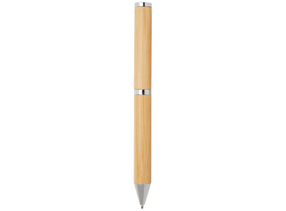 Set regalo con penna a sfera e penna roller in alluminio riciclato Apolys (inchiostro nero)