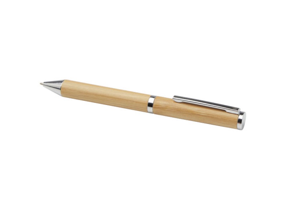 Set regalo con penna a sfera e penna roller in alluminio riciclato Apolys (inchiostro nero)
