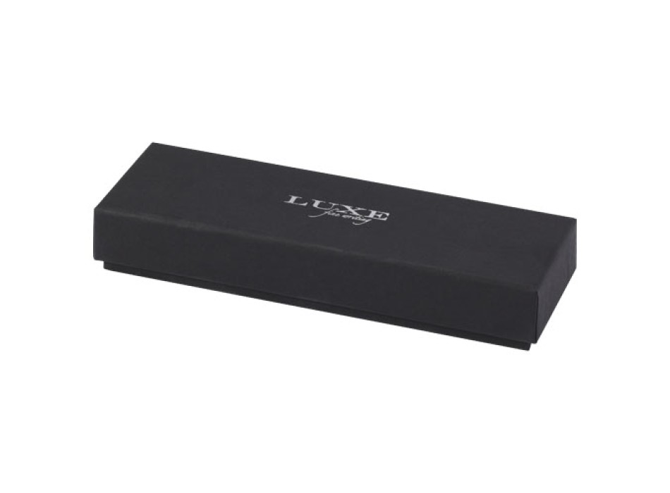 Set regalo con penna a sfera e penna roller in alluminio riciclato Lucetto (inchiostro nero)