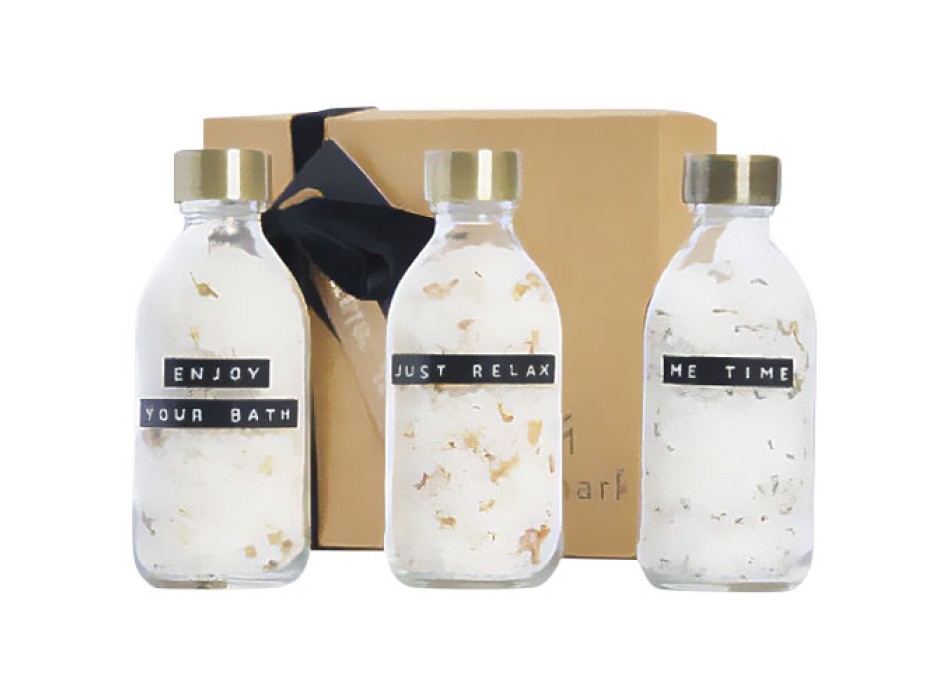 Set regalo di sali da bagno 3 pezzi da 200 ml Wellmark Just Relax