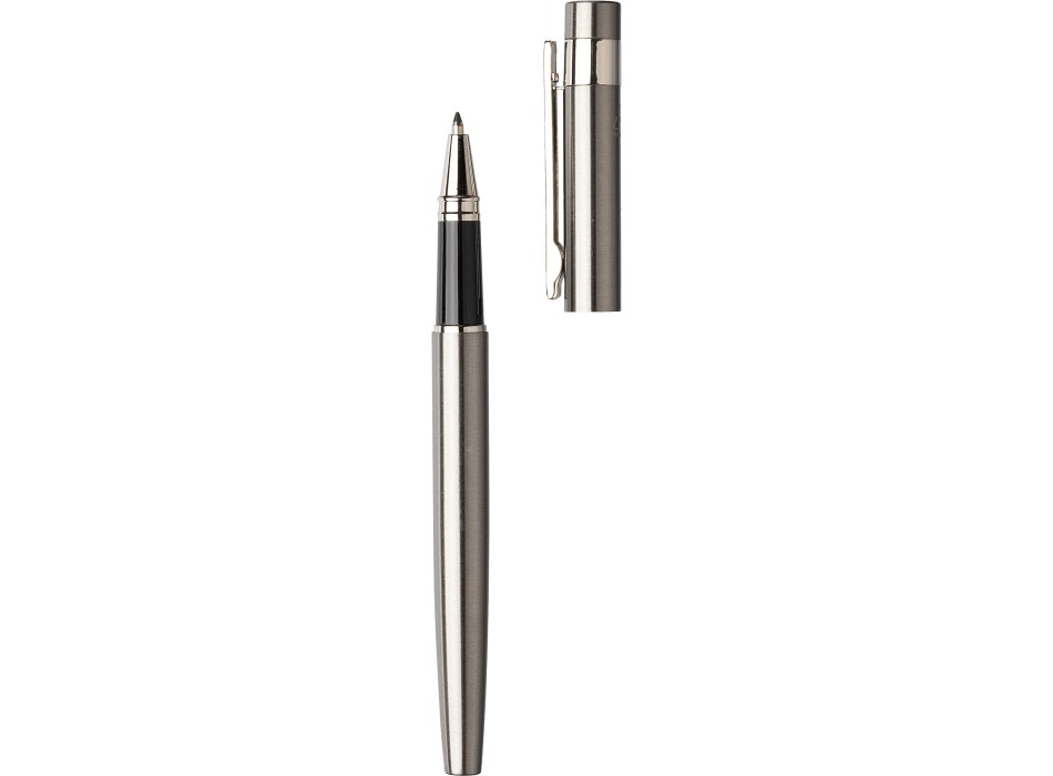 Set scrittura in acciaio inox riciclato composto da penna a sfera e rollerball Fritz