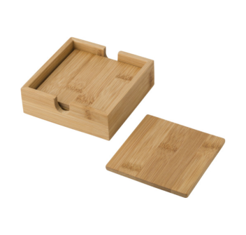 Set sottobicchieri di bamboo, 4 pezzi