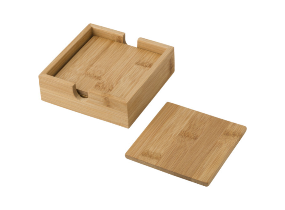 Set sottobicchieri di bamboo, 4 pezzi